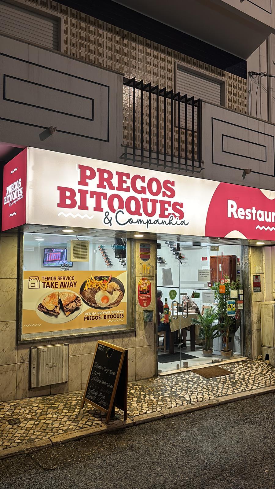 Antigo restaurante Pregos Bitoques e Companhia